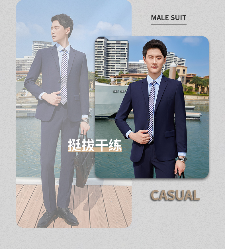 Double button rear center slit professional jacket for men 188-168 men jacket