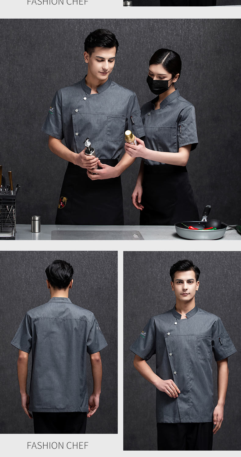 Jianxin short-sleeved hotel chef uniform top H20-C21-587