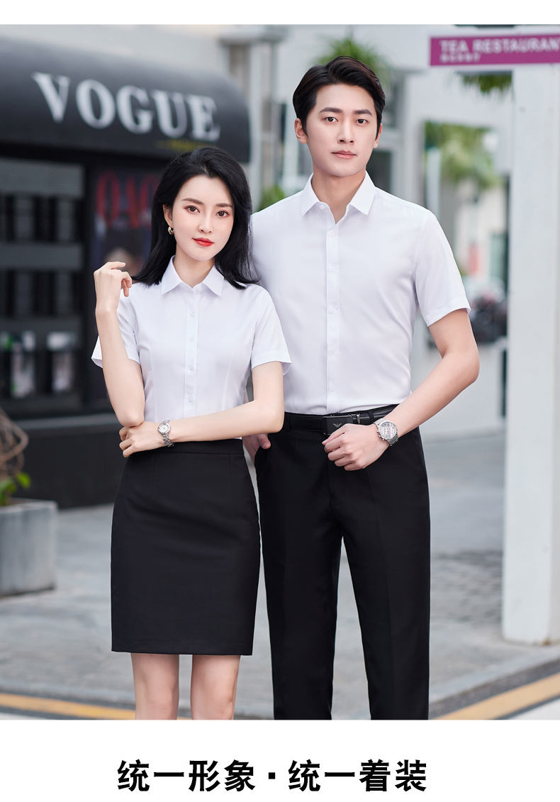 Fine twill stretch short-sleeved shirt for men DQ1-8802 short-sleeved shirt for men