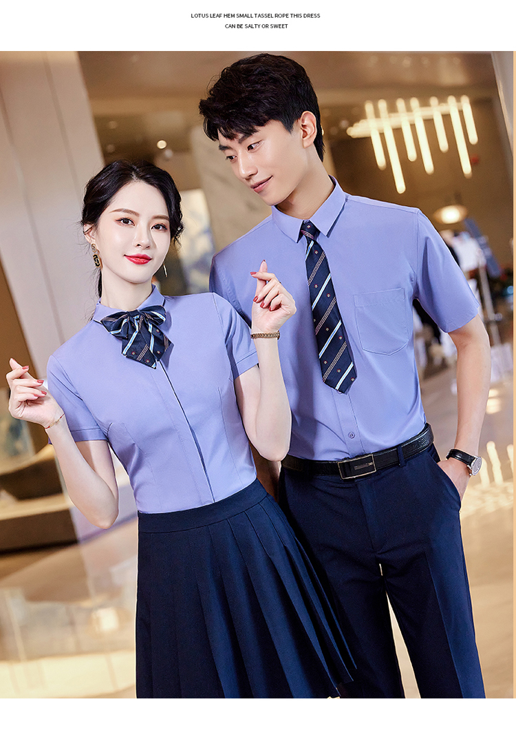 Temperament slim fit professional short-sleeved shirt for women DL1-0661 short-sleeved shirt for women