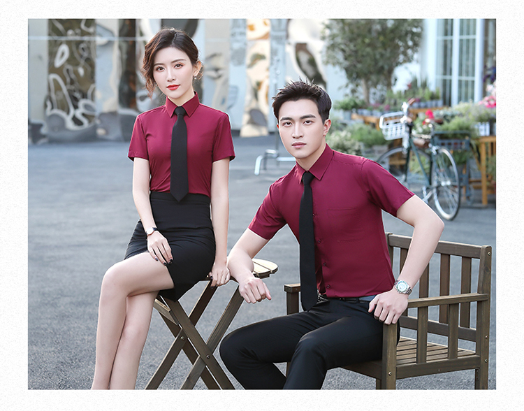 White-collar business slim professional short-sleeved shirt 188-8231 men shirt short-sleeved