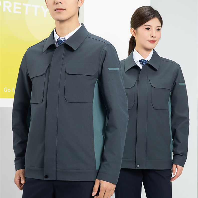 Breathable anti-static mesh lining new concept color matching long sleeve workwear H06-7007