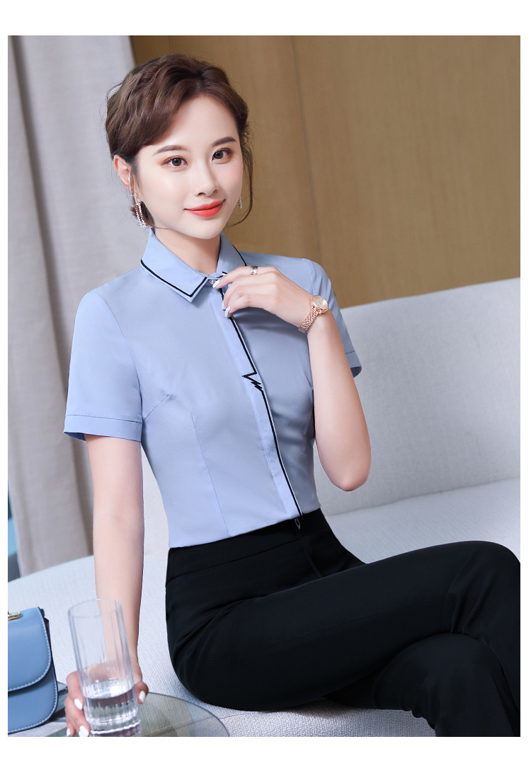 Business commuting short-sleeved shirt for women 109-9006 short-sleeved shirt for women