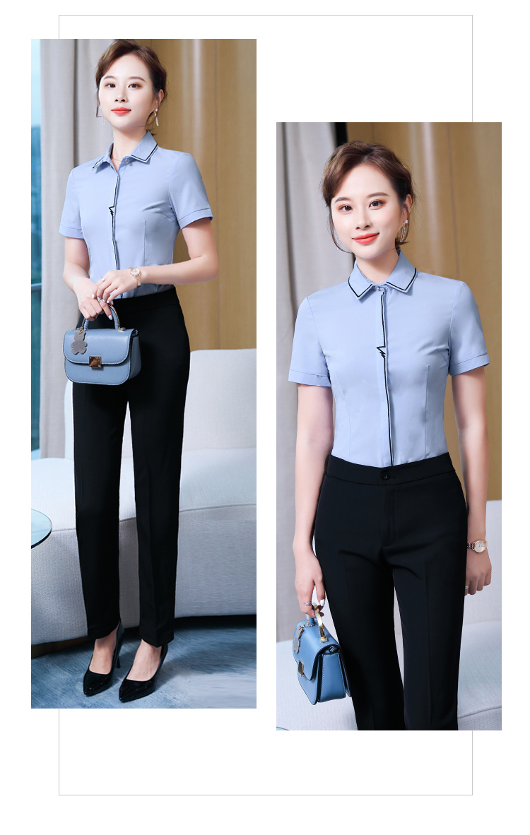 Business commuting short-sleeved shirt for women 109-9006 short-sleeved shirt for women