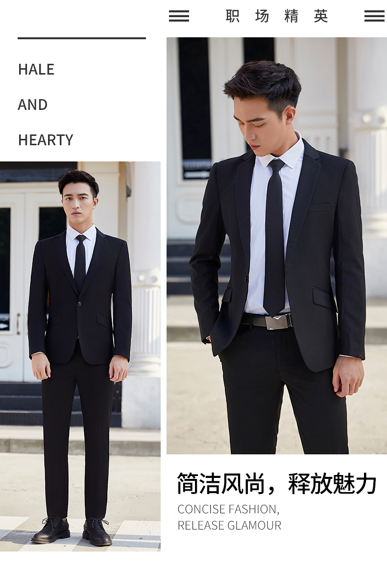 Single button back double slit business professional jacket for men 188-0601 men jacket