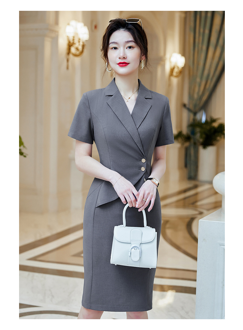 Workplace commuting white-collar waist professional dress for women DH1-3308 dress