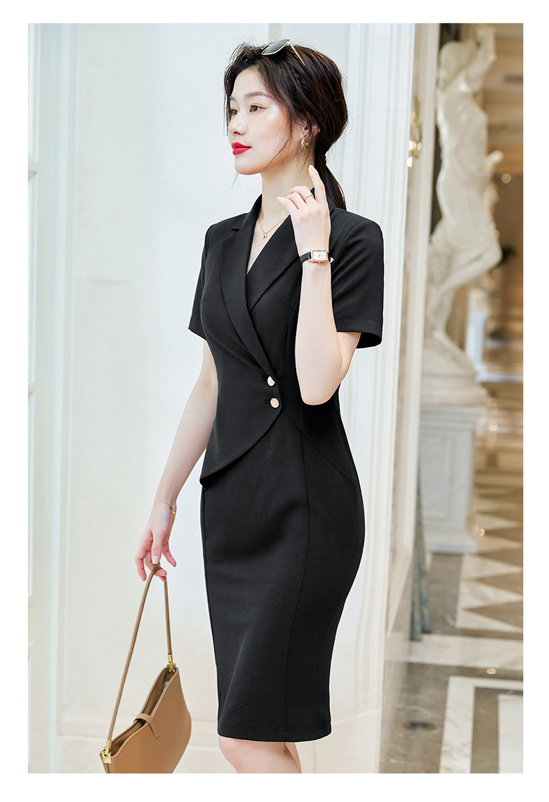 Workplace commuting white-collar waist professional dress for women DH1-3308 dress