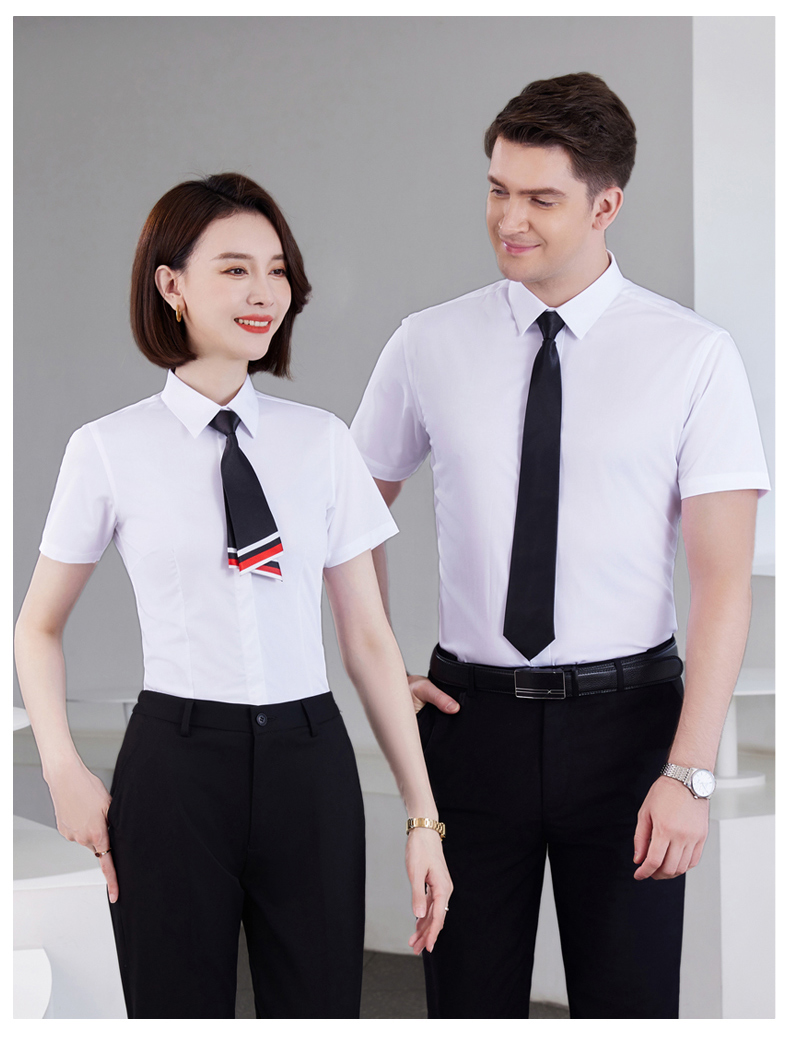 Bamboo fiber stretch short-sleeved shirt men DZ1-8801 short-sleeved shirt men