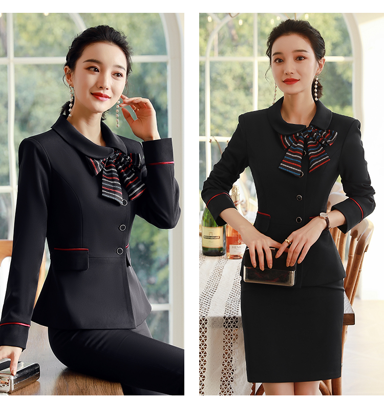 Commuter business slim fit professional suit for women 115-858 long sleeve suit