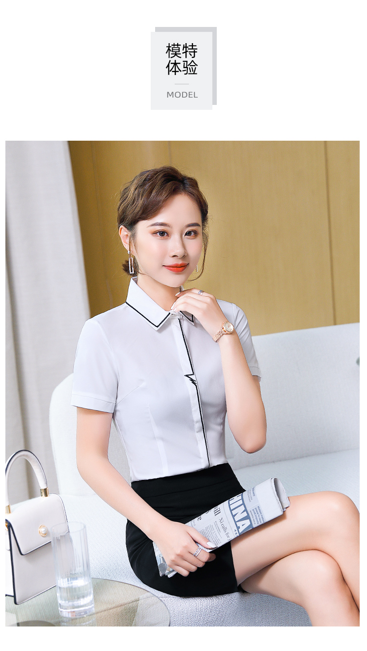 Business commuting short-sleeved shirt for women 109-9006 short-sleeved shirt for women