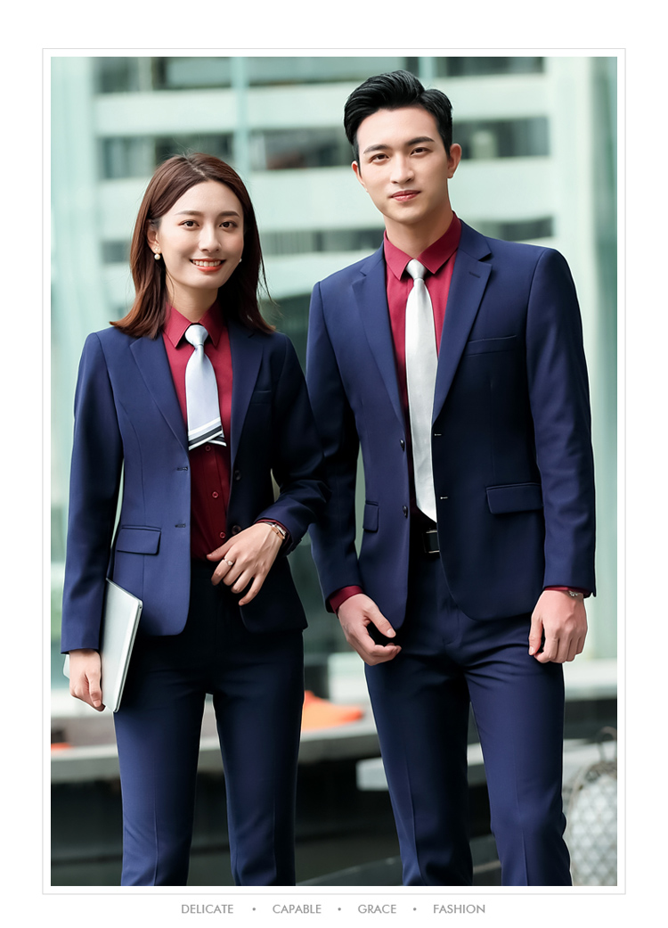 Business slim fit serge two button long sleeve suit jacket for men and women DQ1-288 jacket