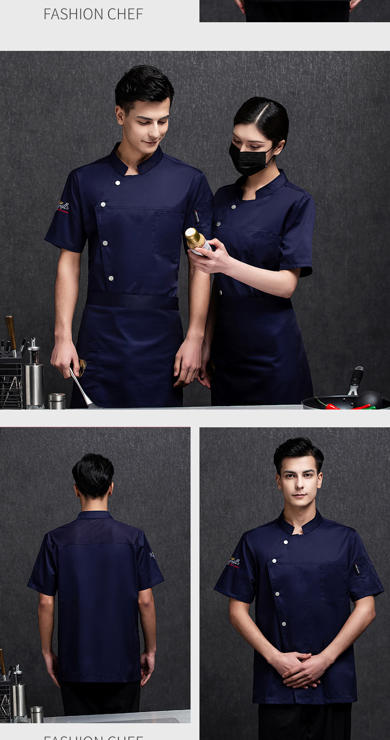 Jianxin short-sleeved hotel chef uniform top H20-C21-587