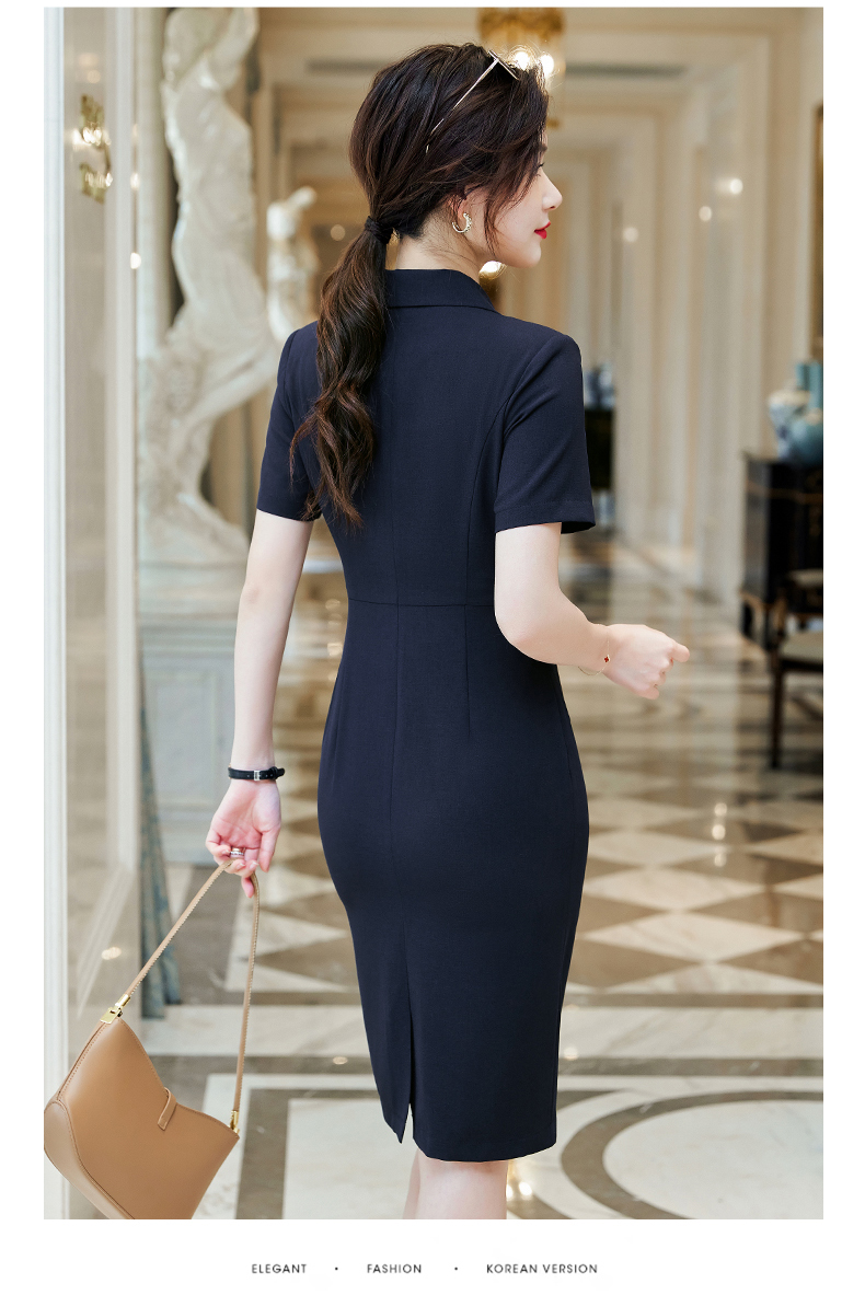 Workplace commuting white-collar waist professional dress for women DH1-3308 dress