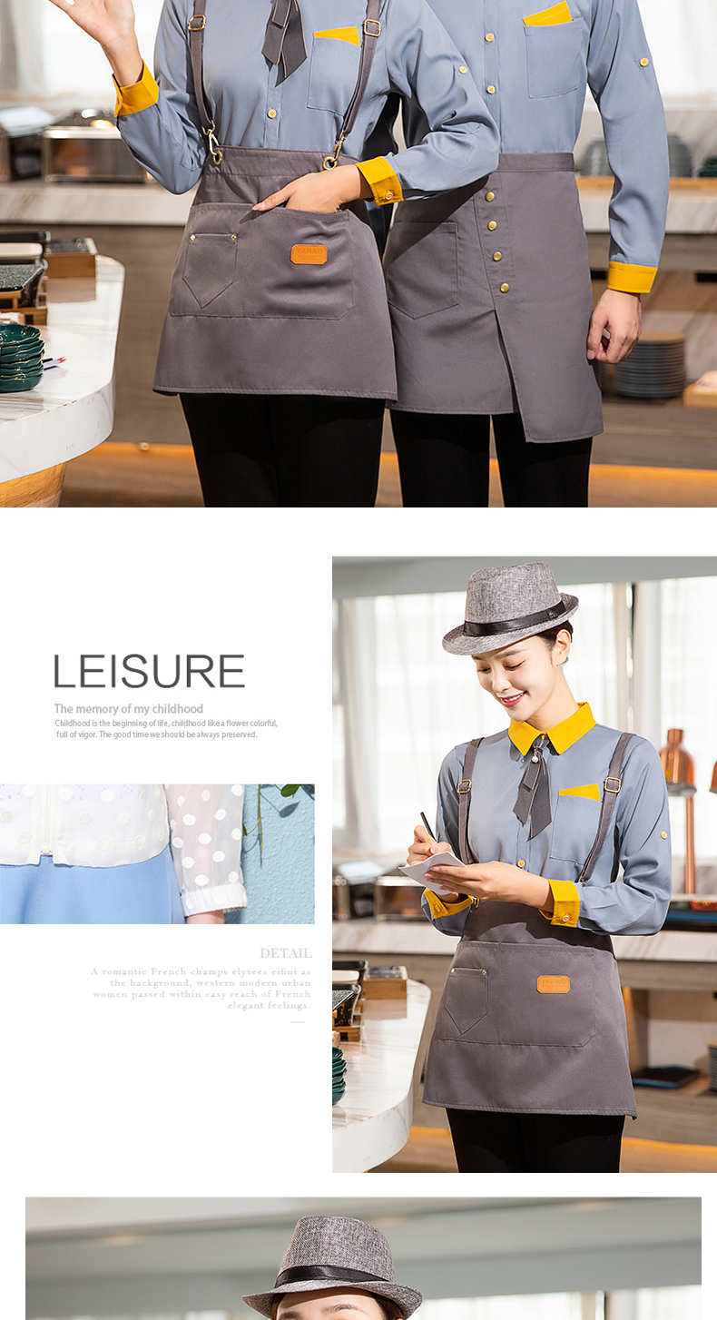 Color matching shirt long sleeve waiter work clothes H20-C22-656 women