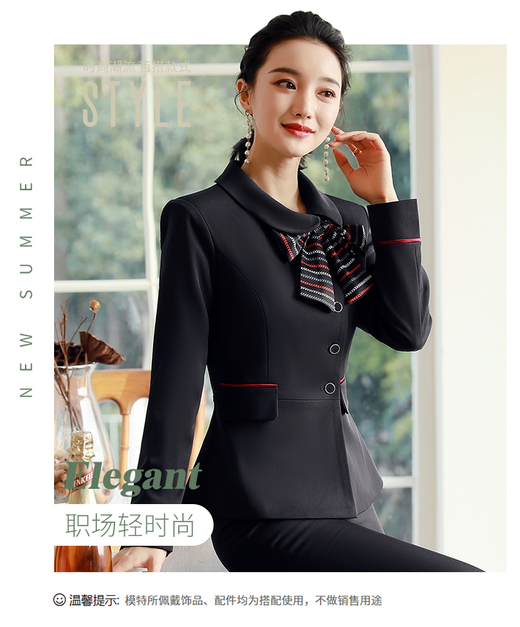 Commuter business slim fit professional suit for women 115-858 long sleeve suit