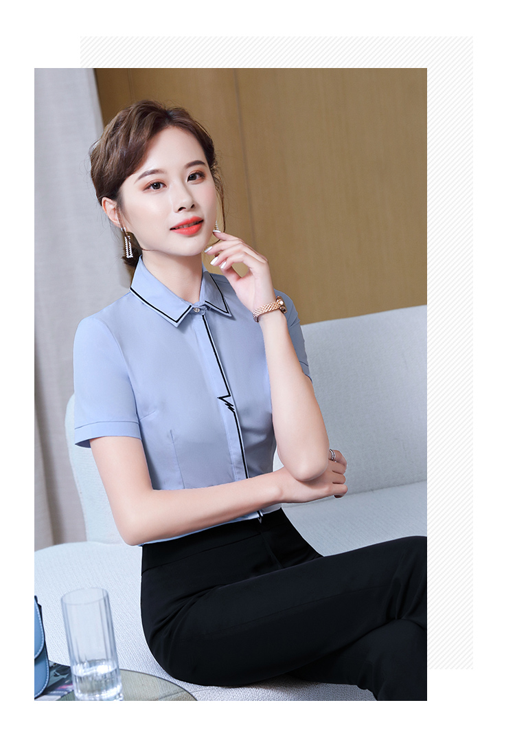 Business commuting short-sleeved shirt for women 109-9006 short-sleeved shirt for women