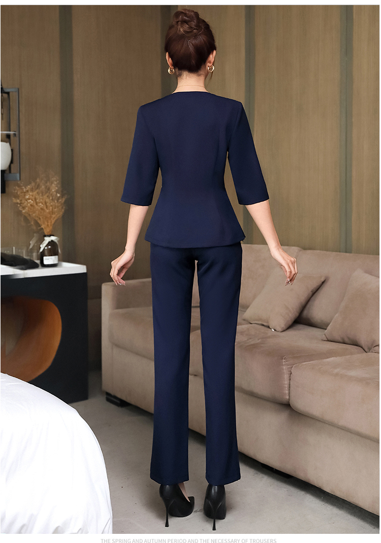 Beauty salon massage technician suit pants two-piece suit G25-2888 (mid-length sleeves)