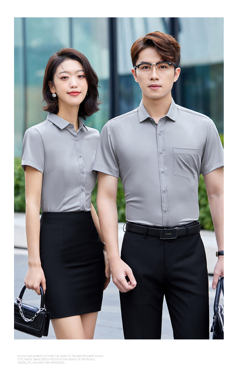 Simple short-sleeved shirt for men 129-2088 men short-sleeved shirt