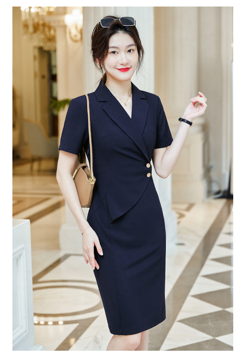 Workplace commuting white-collar waist professional dress for women DH1-3308 dress