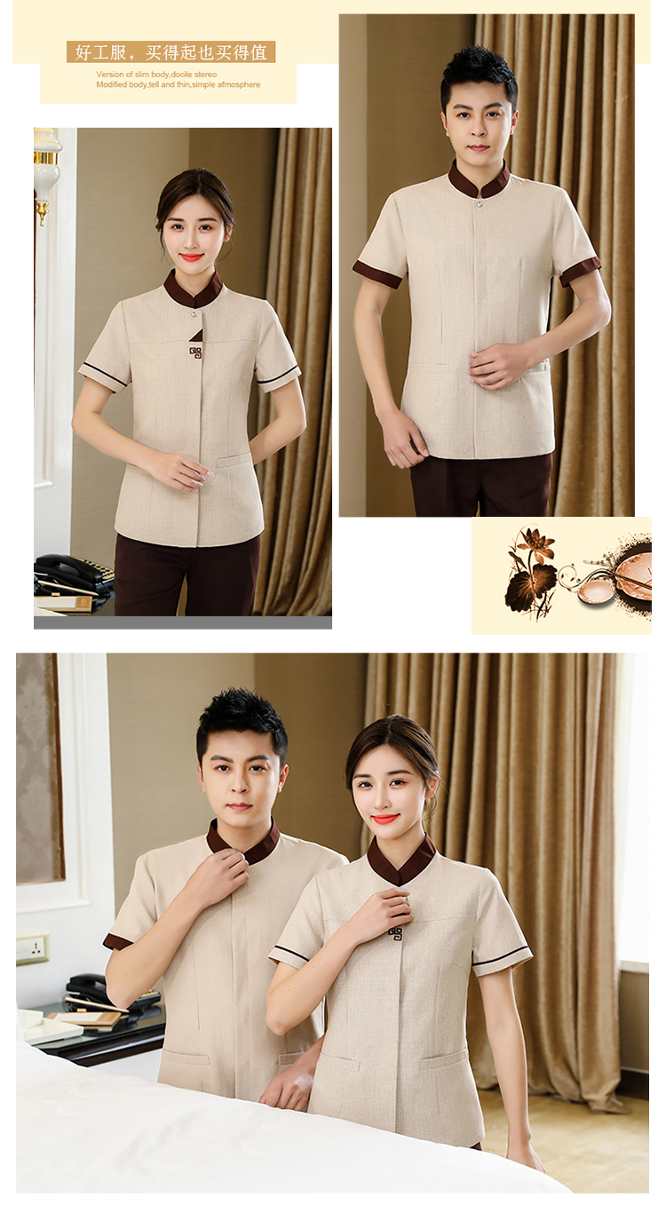 Triangle stand collar cleaner short-sleeved top H14-L007 women