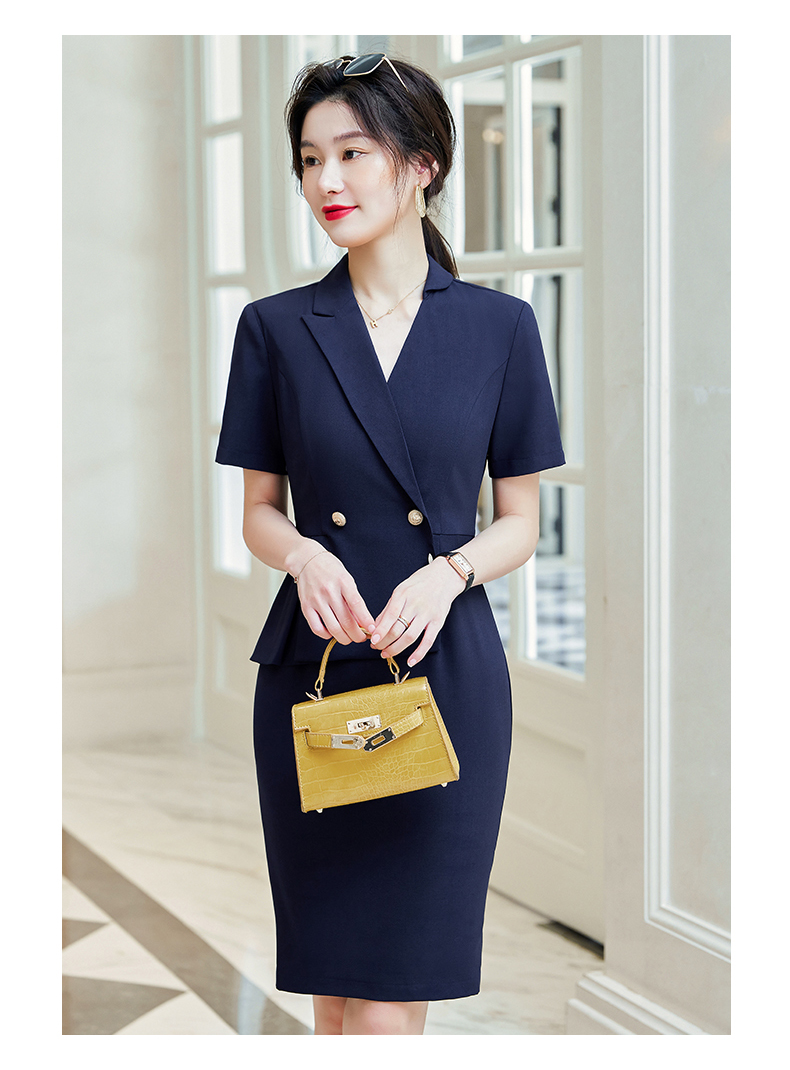 Commuter white-collar waist professional dress for women DH1-3302 dress