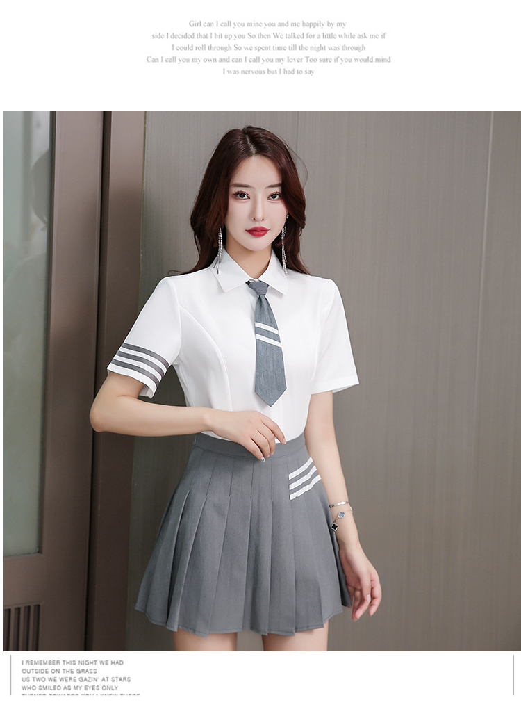 New style foot bath foot therapy temperament JK pleated skirt technician suit V02-1327 skirt