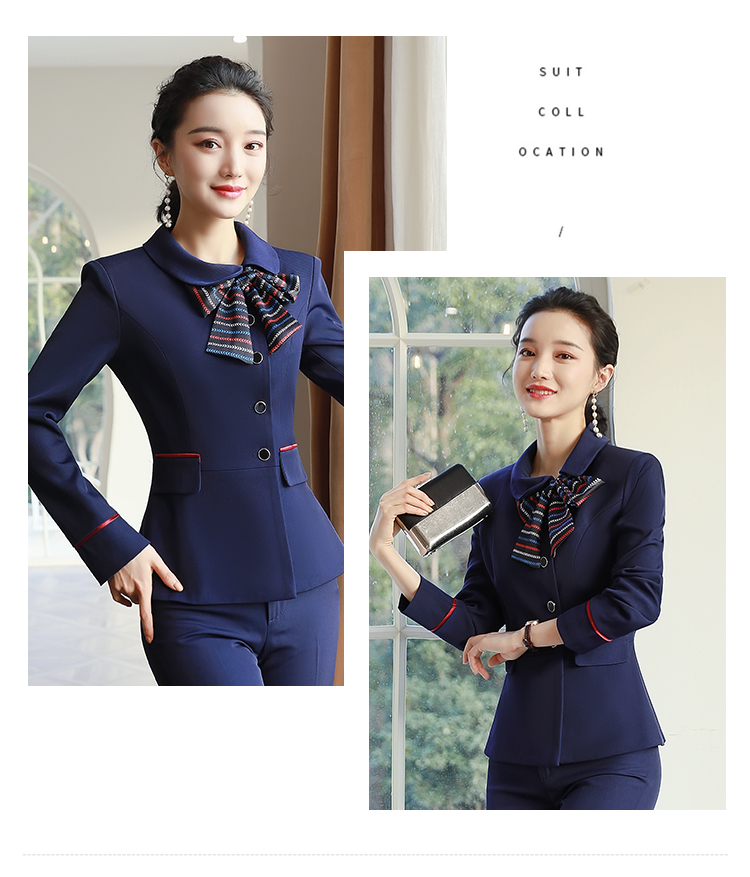 Commuter business slim fit professional suit for women 115-858 long sleeve suit