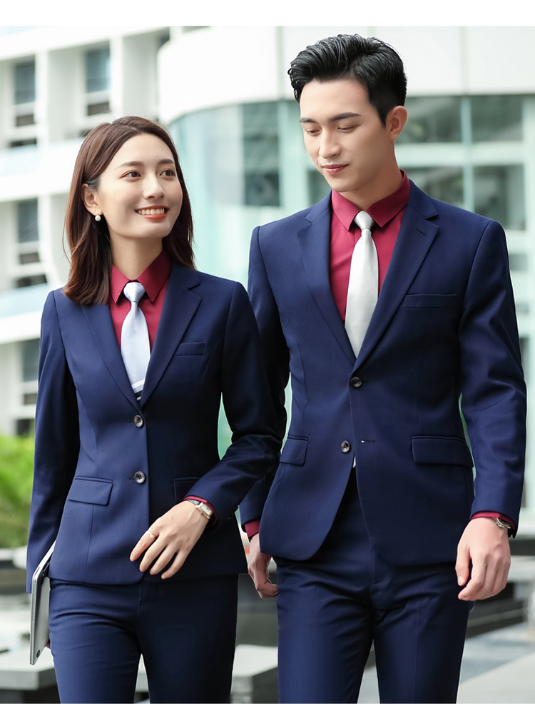 Business slim fit serge two button long sleeve suit jacket for men and women DQ1-288 jacket