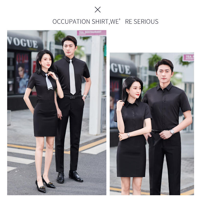 Fine twill stretch short-sleeved shirt for men DQ1-8802 short-sleeved shirt for men