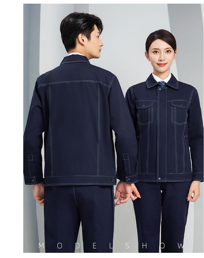 High-end pure cotton durable workwear H28-3D06QM