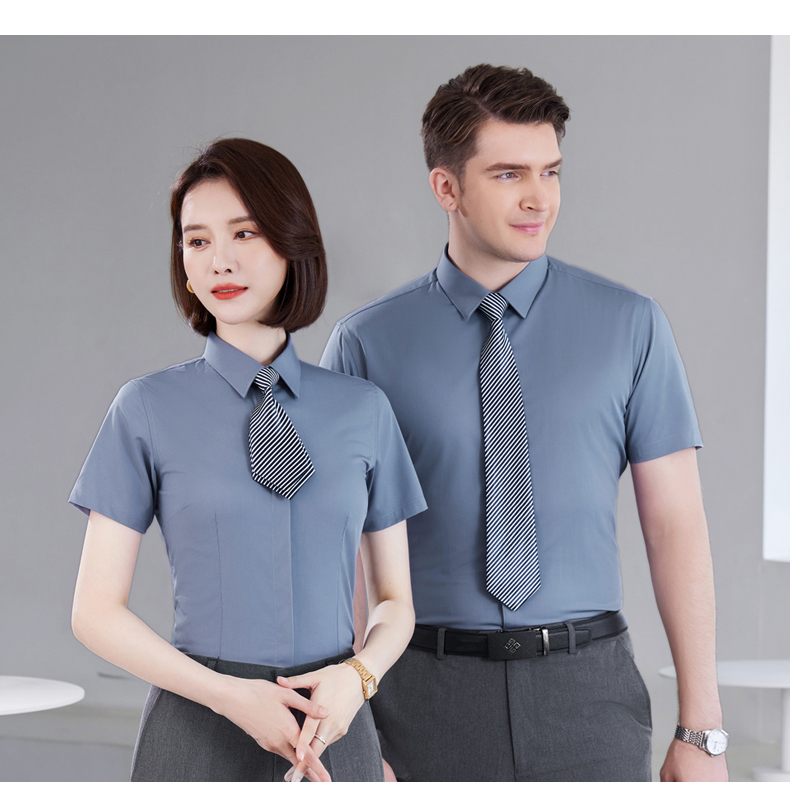 Bamboo fiber stretch short-sleeved shirt men DZ1-8801 short-sleeved shirt men