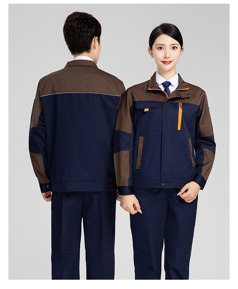 Polyester-cotton color matching work clothes suit H28-100