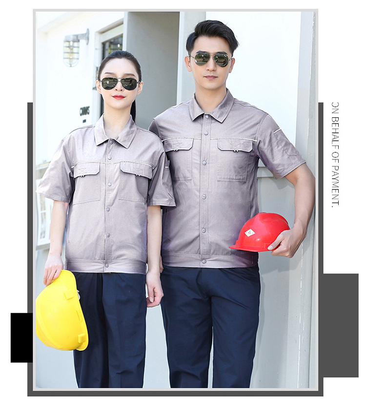 Pure cotton small webbing thin short-sleeved workwear H06-902 top