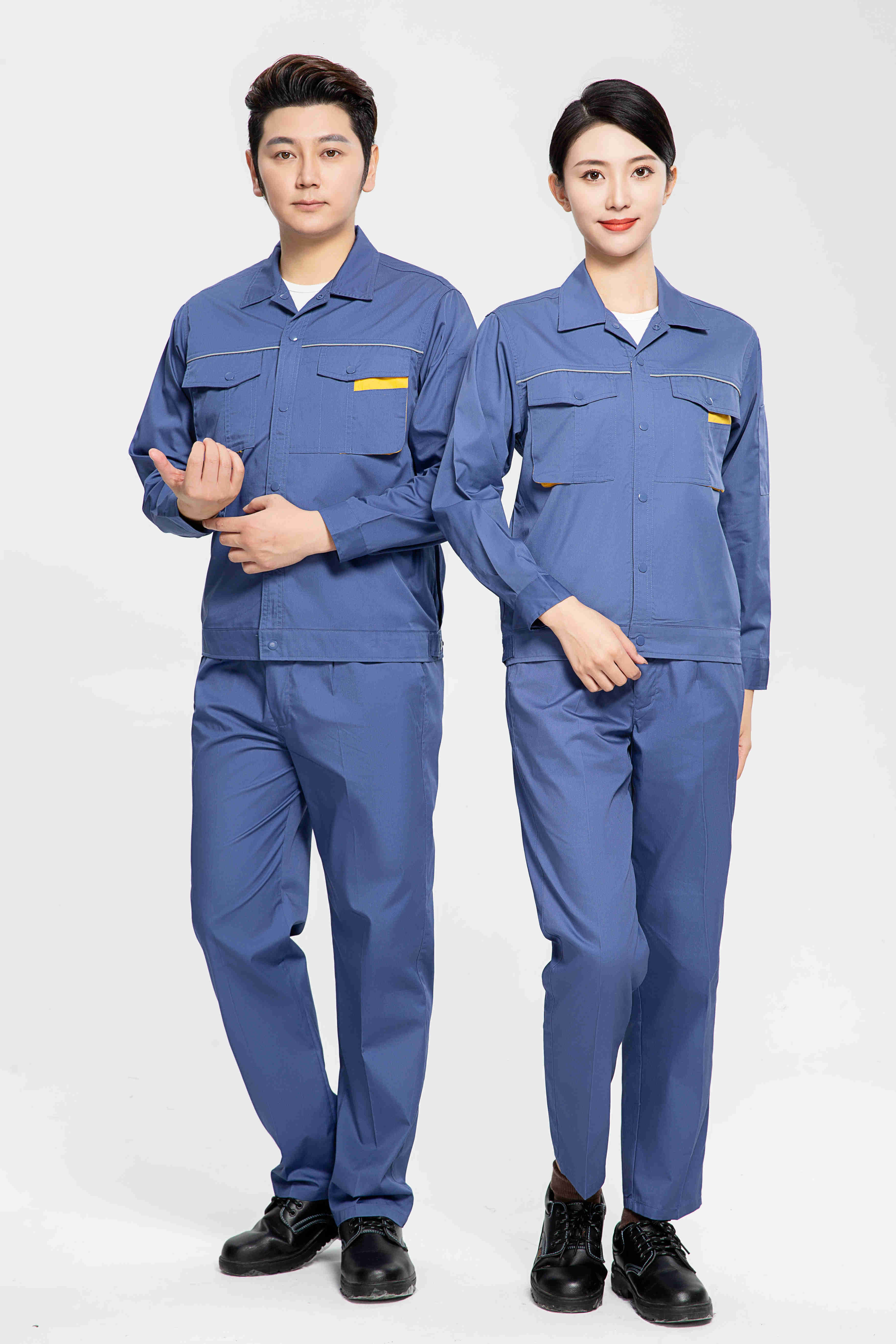 Polyester cotton fine twill spring and summer long-sleeved workwear labor protection clothing tops 91-C-4 tops