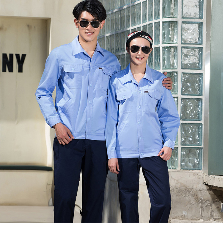 Cotton fine twill summer long-sleeved workwear 167-208 tops