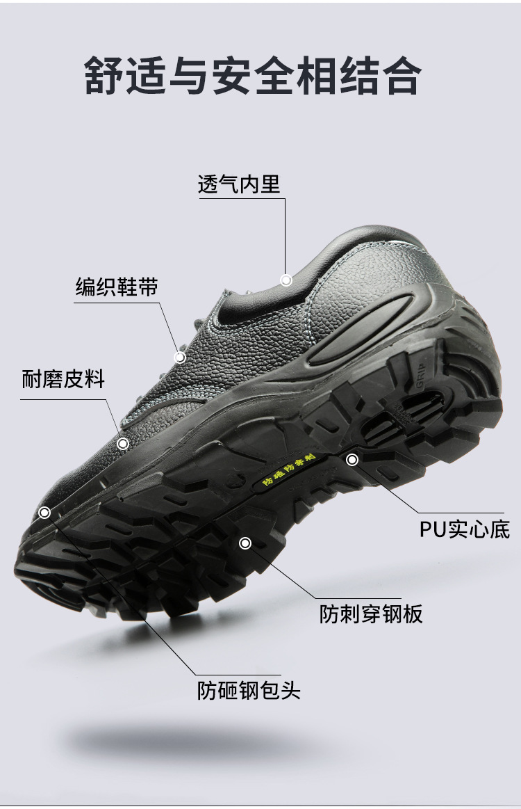 Anti-smash anti-static breathable L12-916 labor shoes