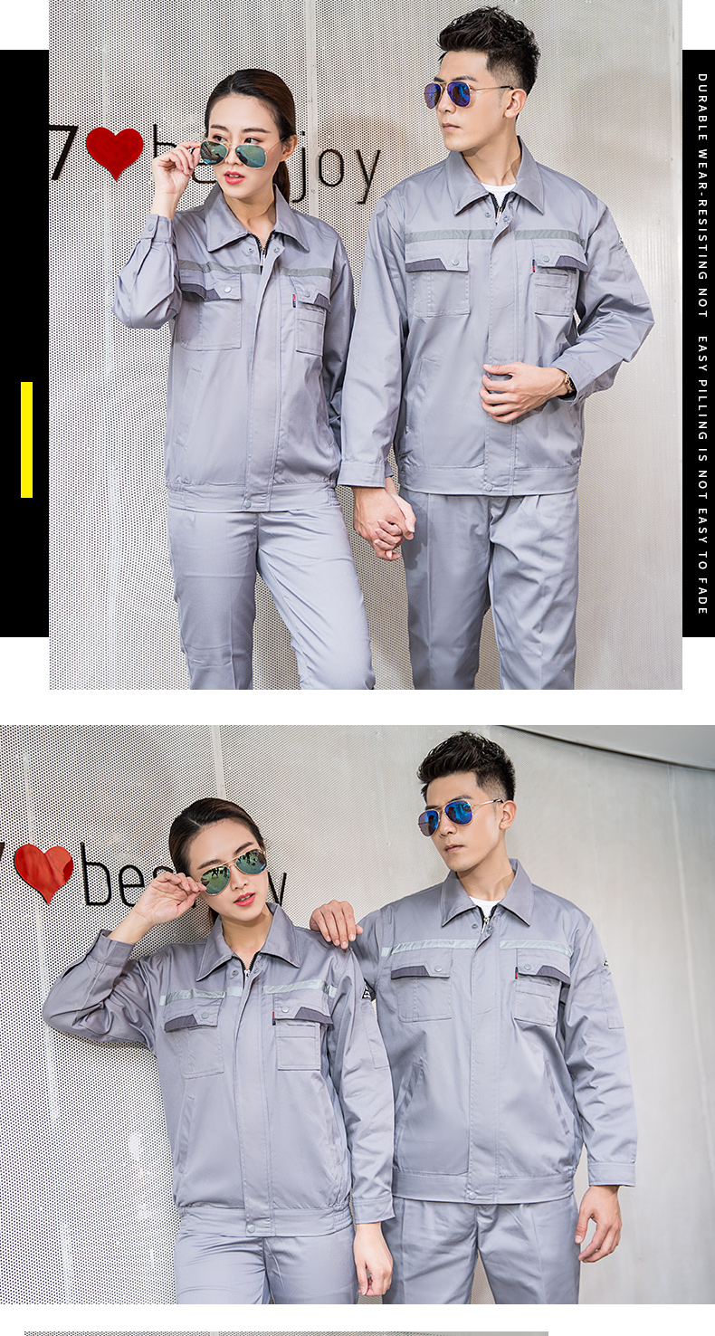 Anti-static reflective strip spring and autumn long-sleeved work clothes suit H30-knife anti-static reflective strip suit