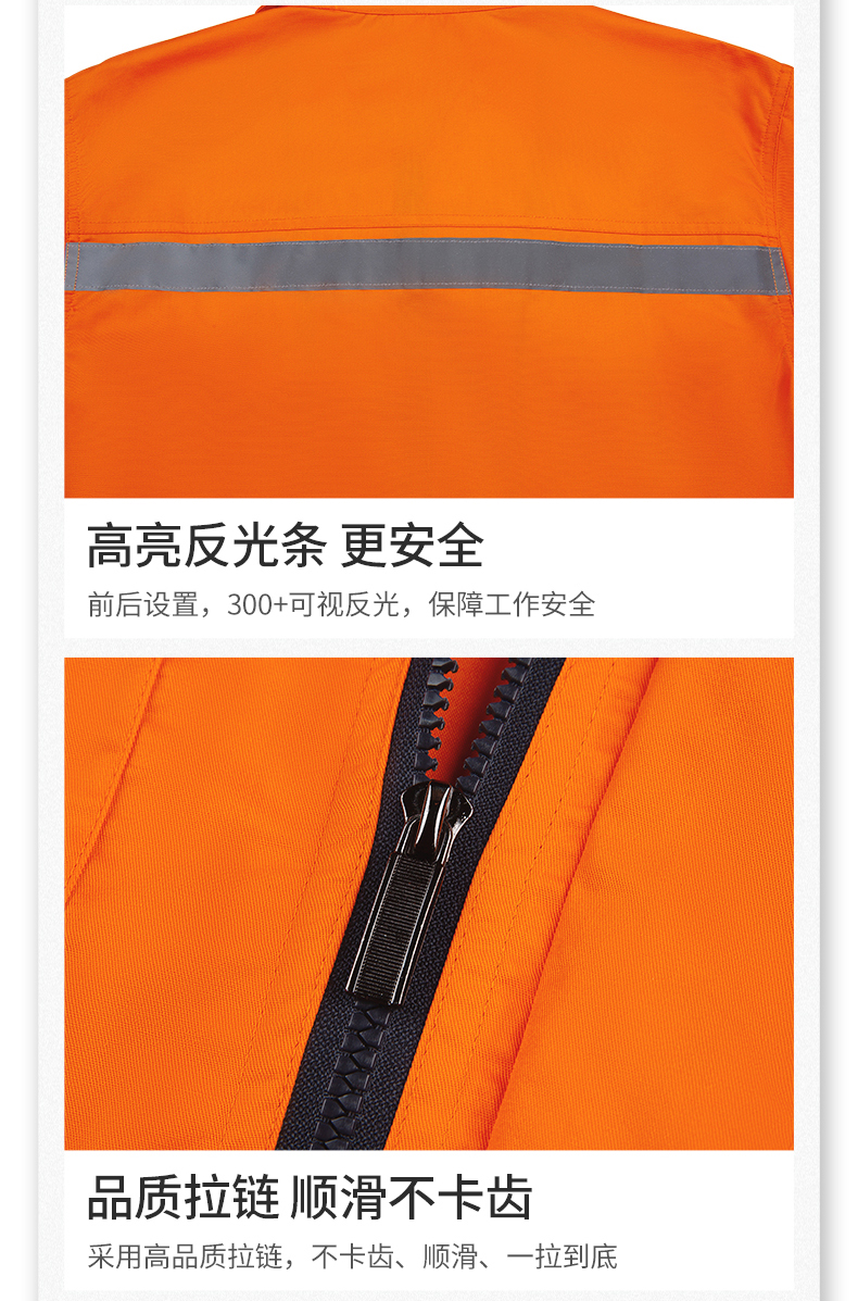 Reflective strip summer short-sleeved work clothes H28-X003 long-sleeved suit