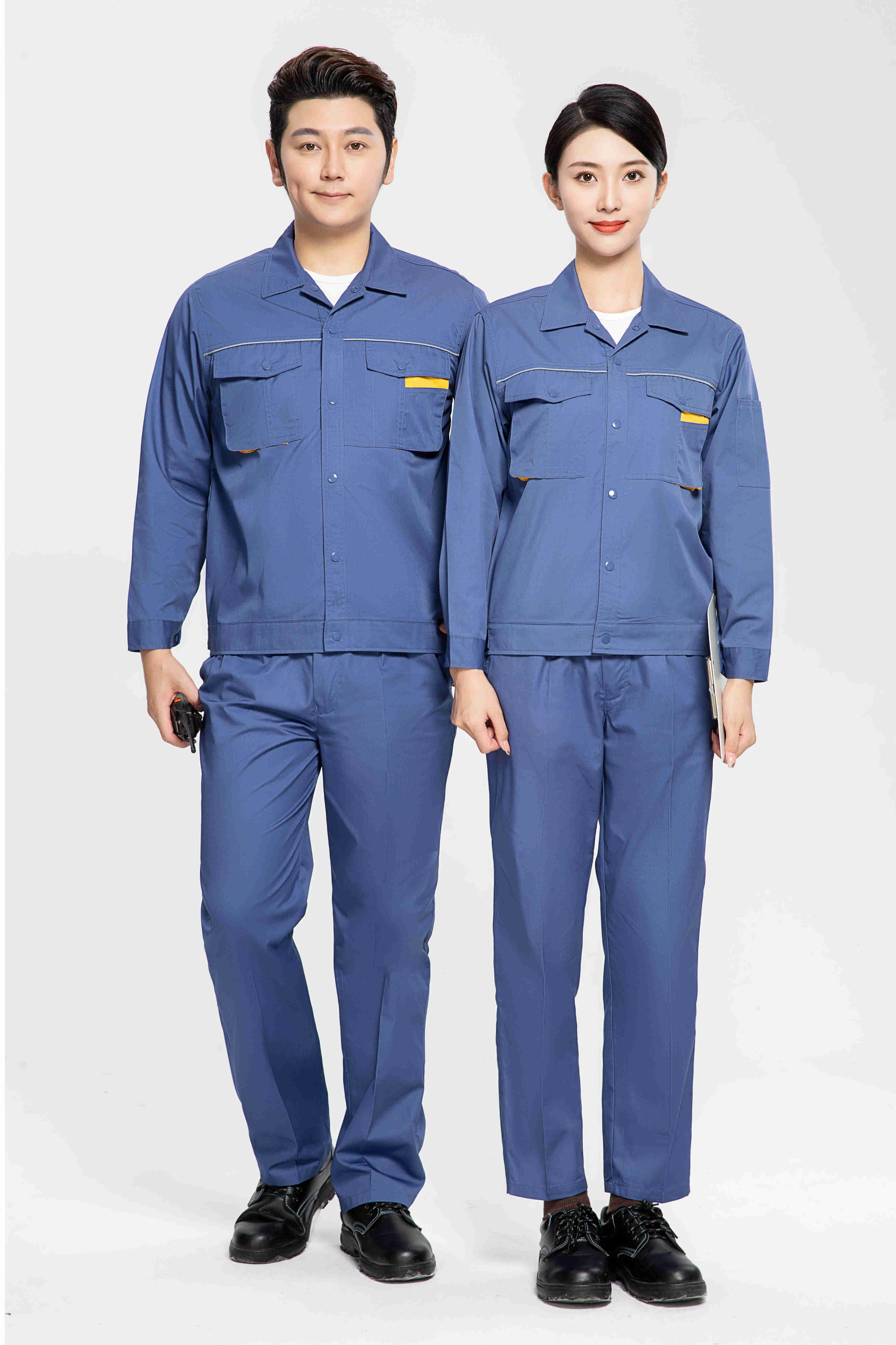 Polyester cotton fine twill spring and summer long-sleeved workwear labor protection clothing tops 91-C-4 tops