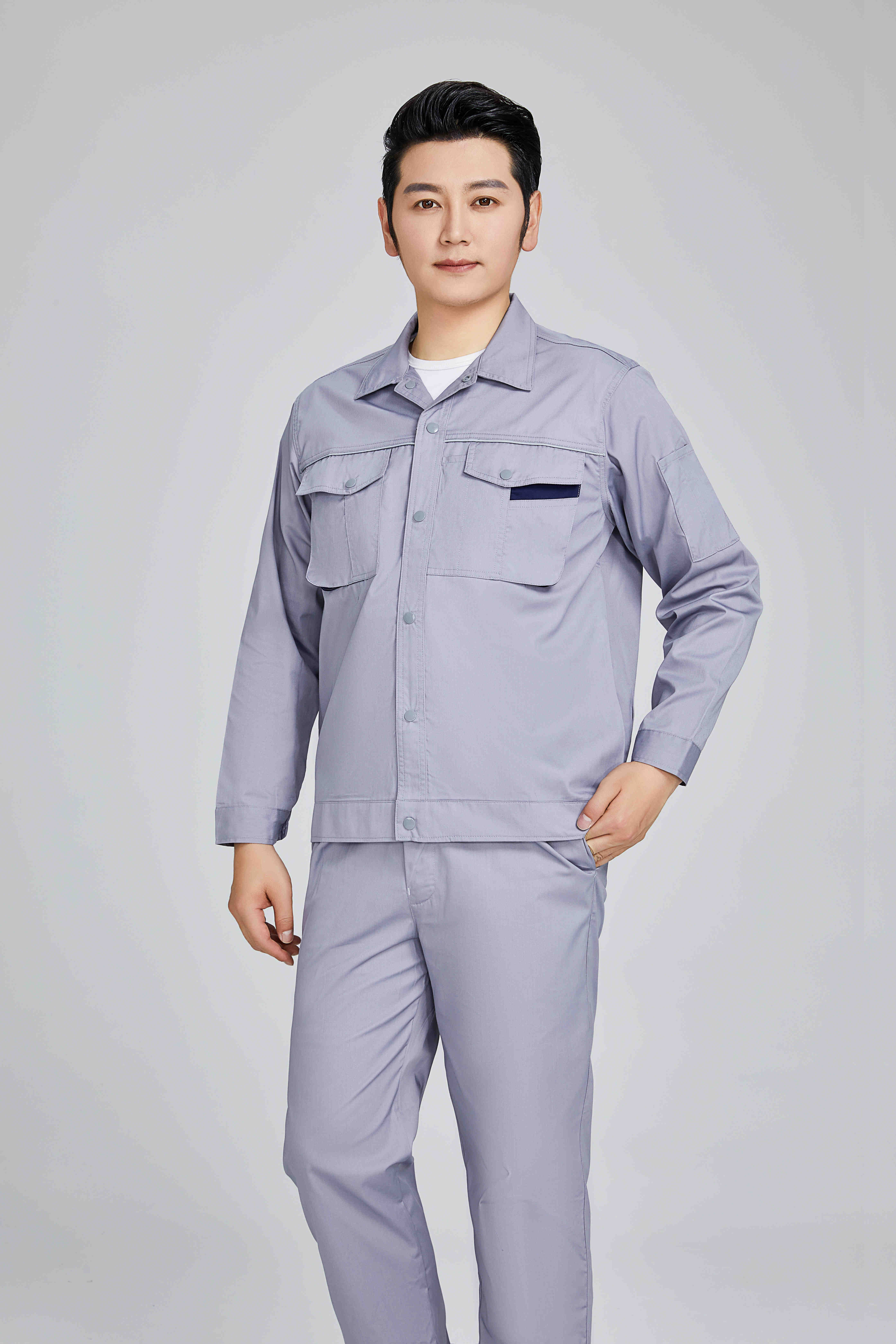 Polyester cotton fine twill spring and summer long-sleeved workwear labor protection suit 91-C-2 suit