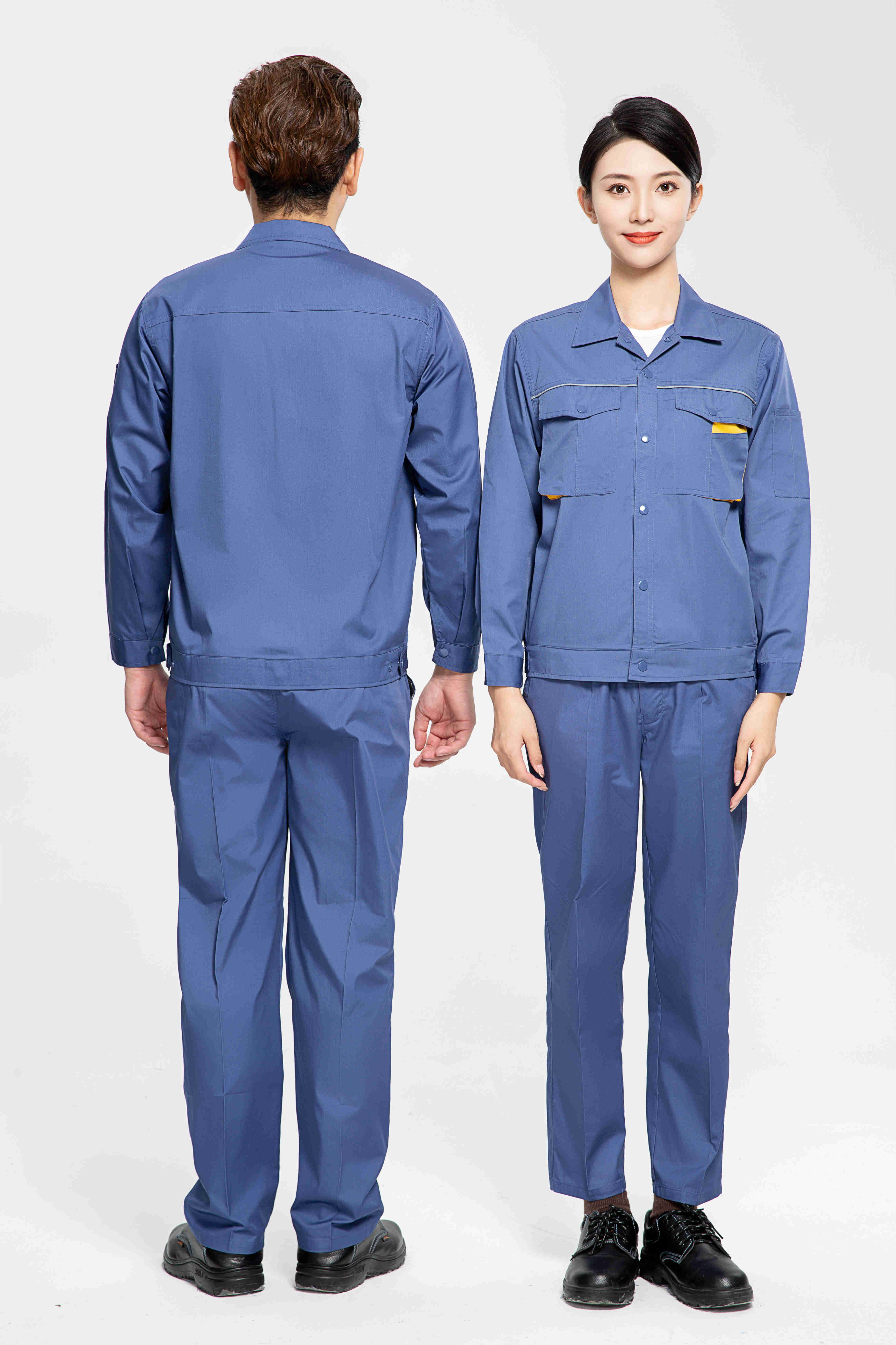 Polyester cotton fine twill spring and summer long-sleeved workwear labor protection clothing tops 91-C-4 tops