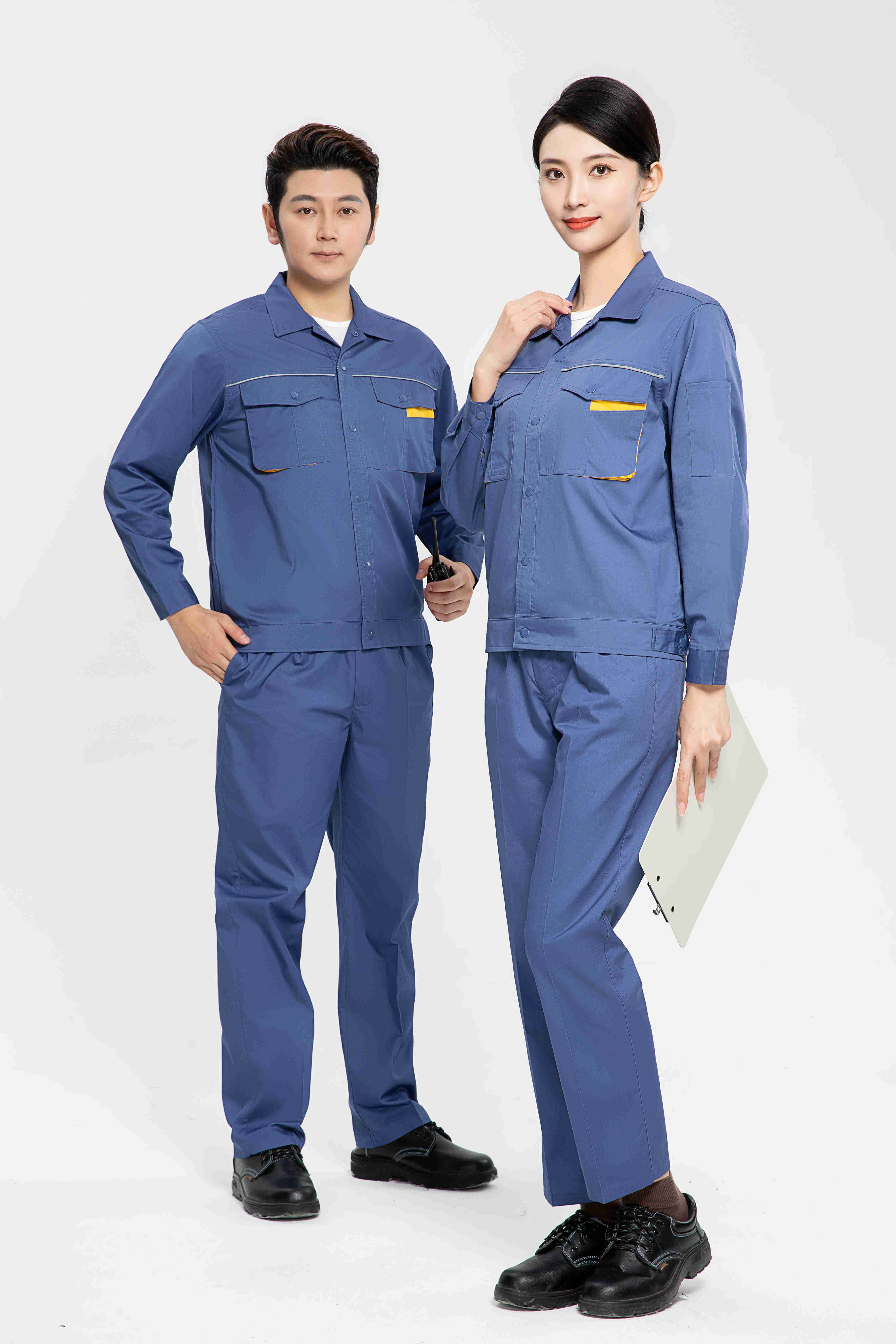 Polyester cotton fine twill spring and summer long-sleeved workwear labor protection clothing tops 91-C-4 tops