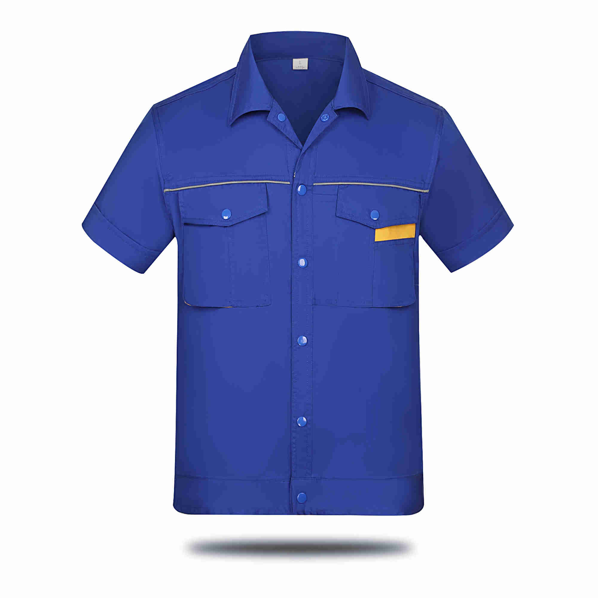 Polyester cotton fine twill summer short-sleeved workwear labor protection clothing 92-C7 suit