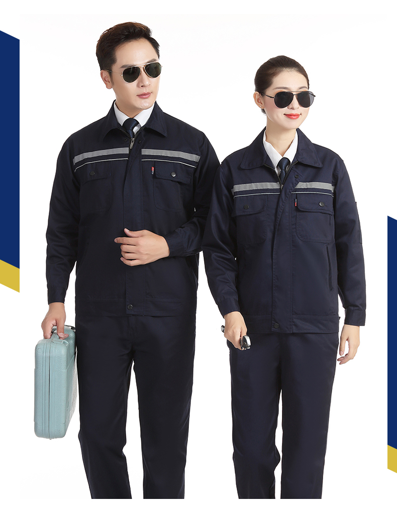 Double anti-static spring and autumn long-sleeved workwear H22-914