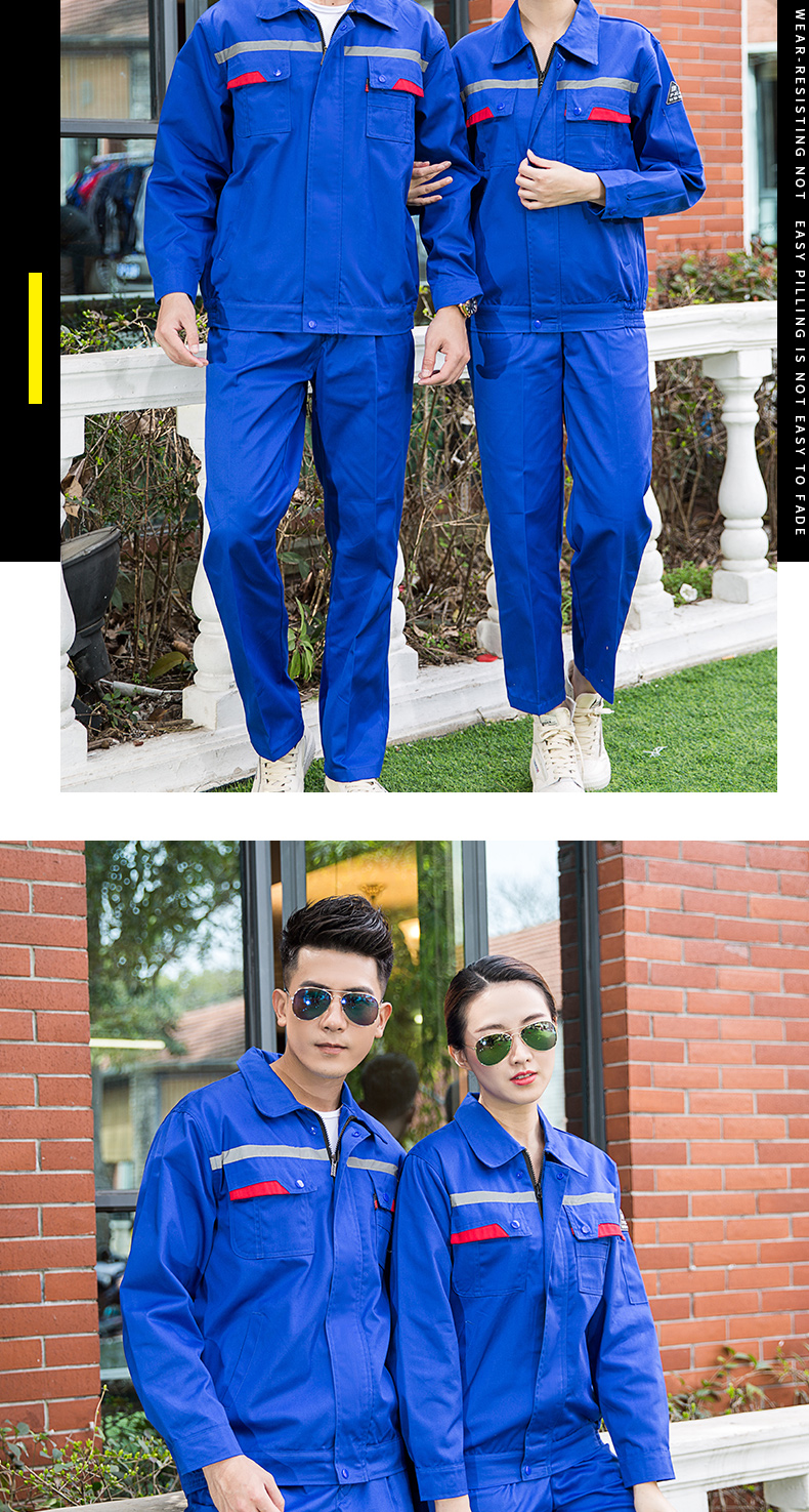 Anti-static reflective strip spring and autumn long-sleeved work clothes suit H30-knife anti-static reflective strip suit