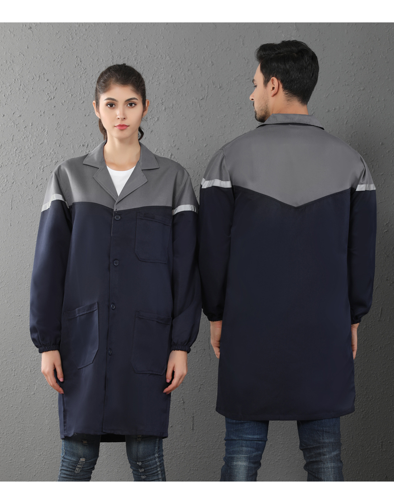 Workshop repair experiment long-sleeved engineering color matching coat H12-E0210002 color matching coat