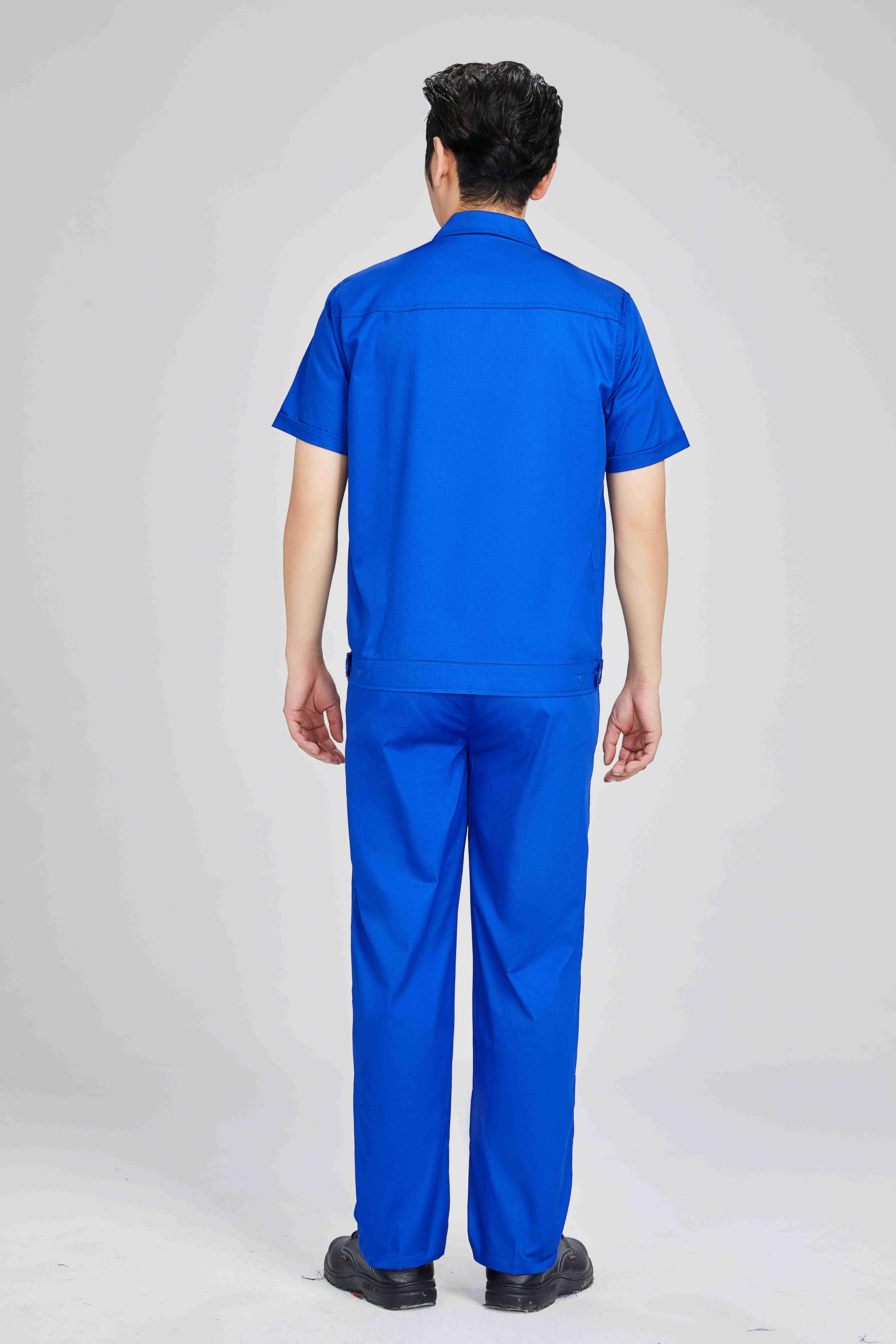 Polyester cotton fine twill summer short-sleeved workwear labor protection clothing 92-C7 suit