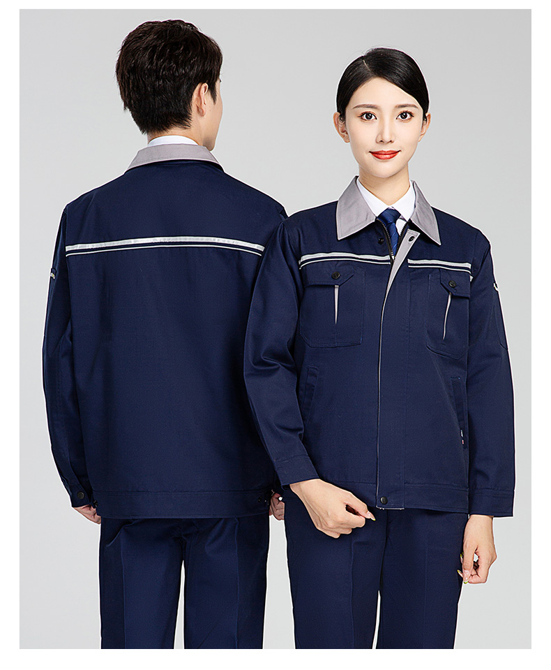 Polyester cotton long sleeve work clothes suit H28-008