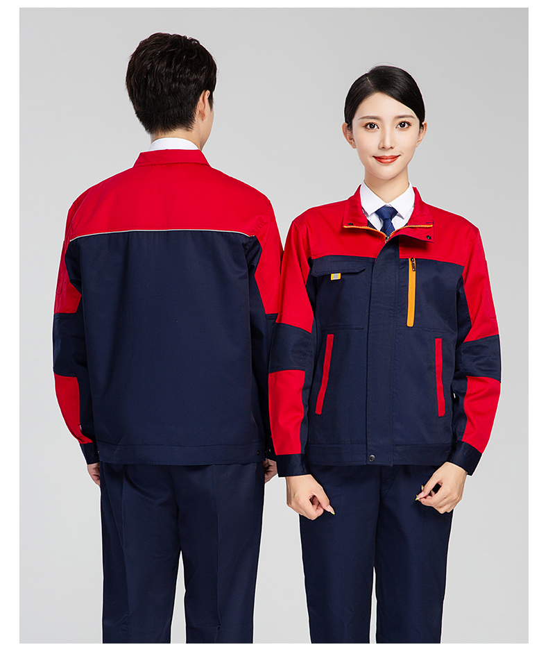 Polyester-cotton color matching work clothes suit H28-100