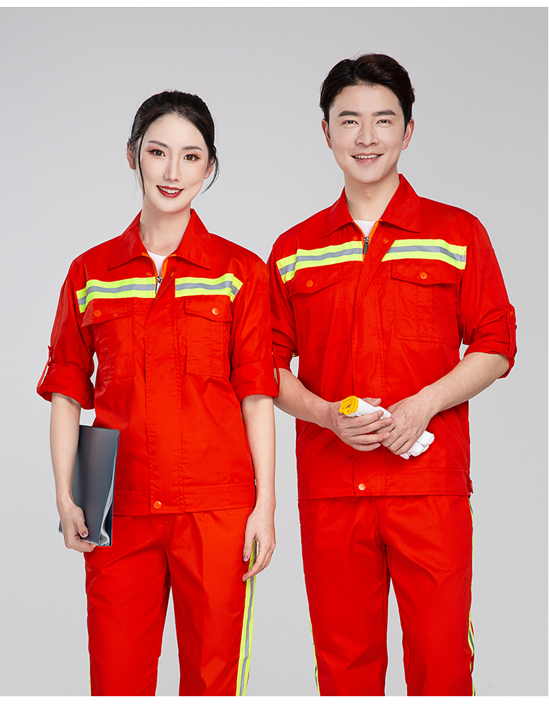 Moisture wicking sanitation thin summer long-sleeved workwear suit H22-2216